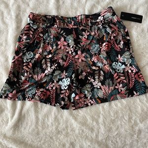 Women’s Casual multi colored shorts with button detail and pockets